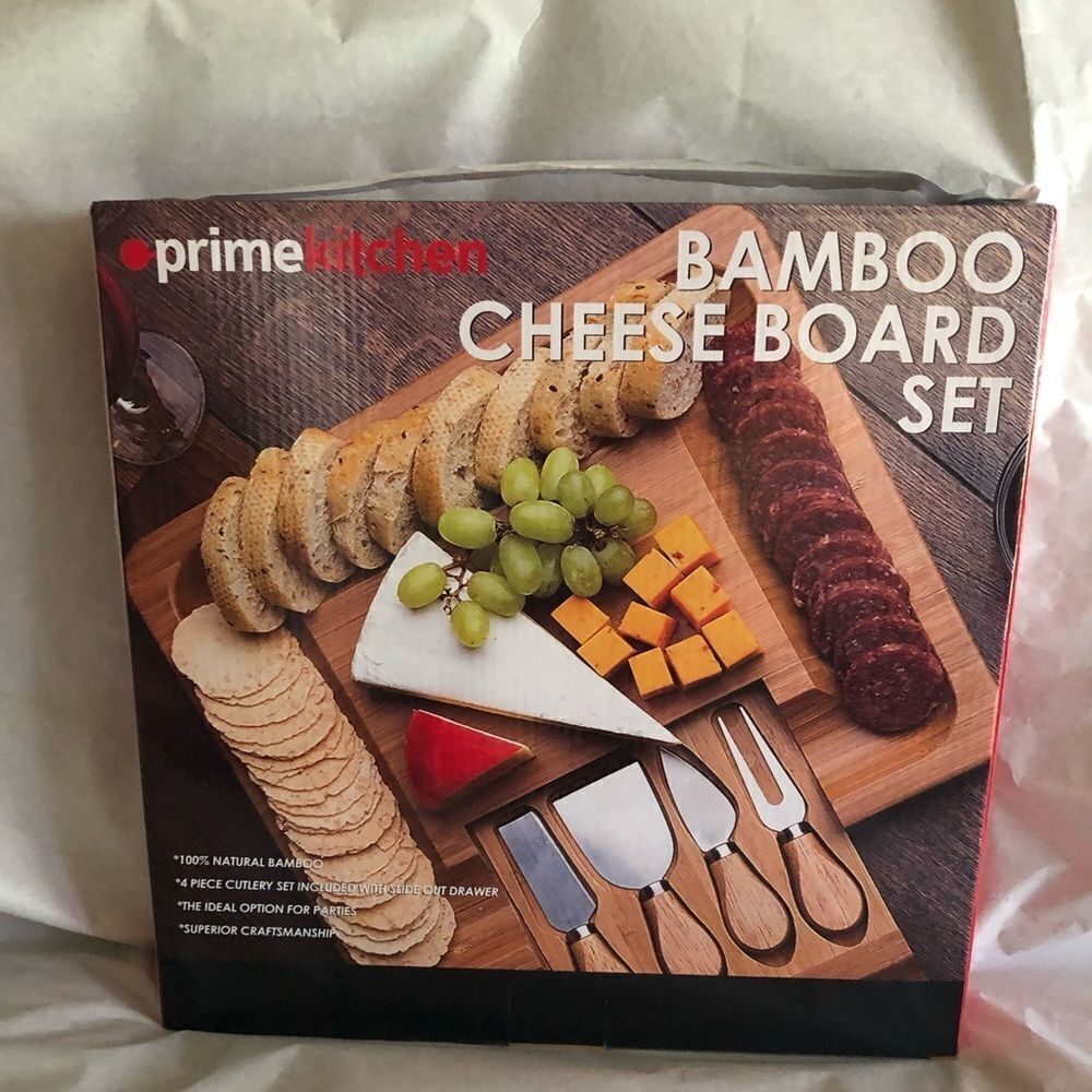 Bamboo Cheese Board Set